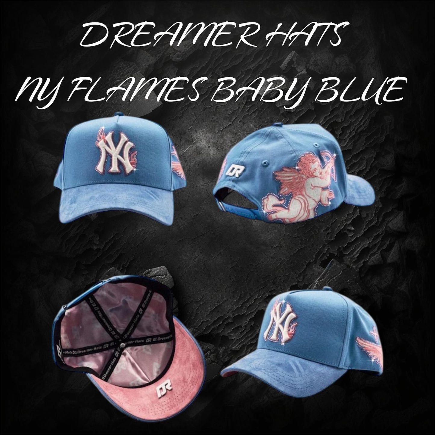 DREAMER HATS “NY FLAMES BABY BLUE”