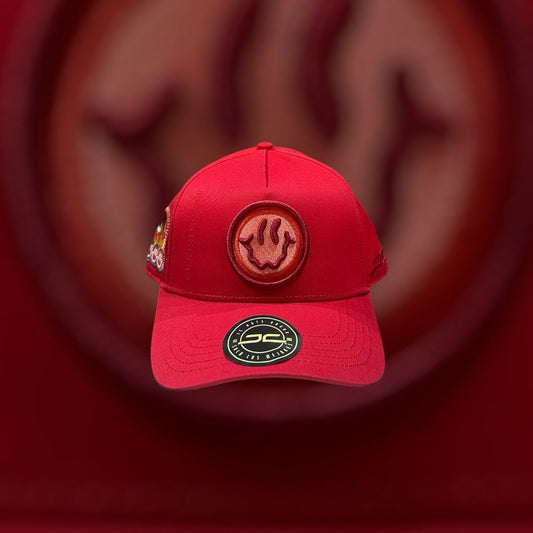 JC HATS “HAPPY FACE ROJO”