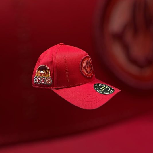 JC HATS “HAPPY FACE ROJO”